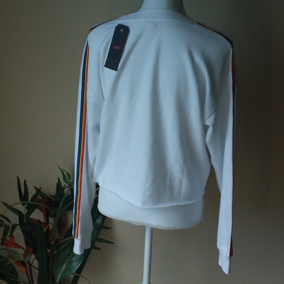 🆕️Levi's Rainbow-Striped Cropped Sweatshirt - Picture 4 of 8